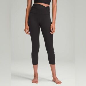 Lululemon Align High-Rise Ruched Waist Crop Legging Size 8 Black